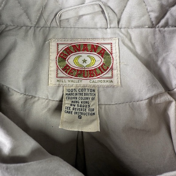 Vintage Banana Republic Jacket Mens Small Harrington Bomber 80s Elbow Patch - Picture 4 of 12